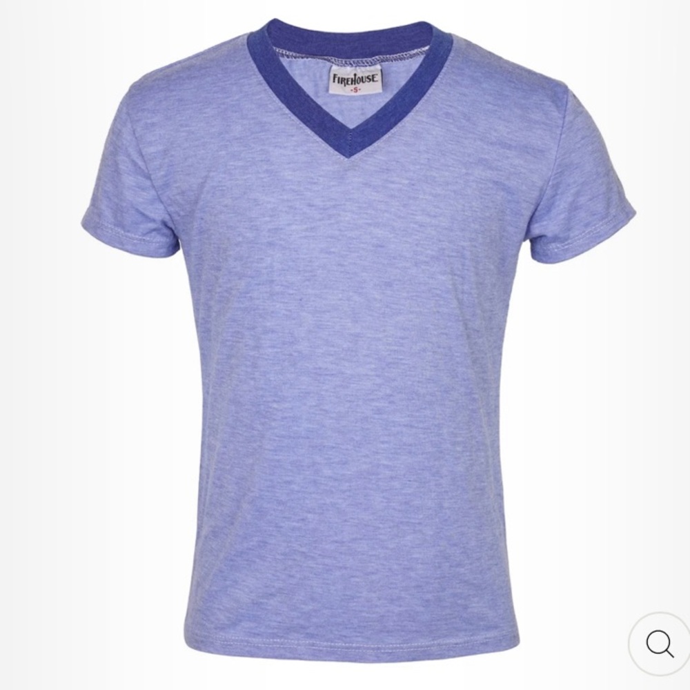 Firehouse Blue V neck T shirt